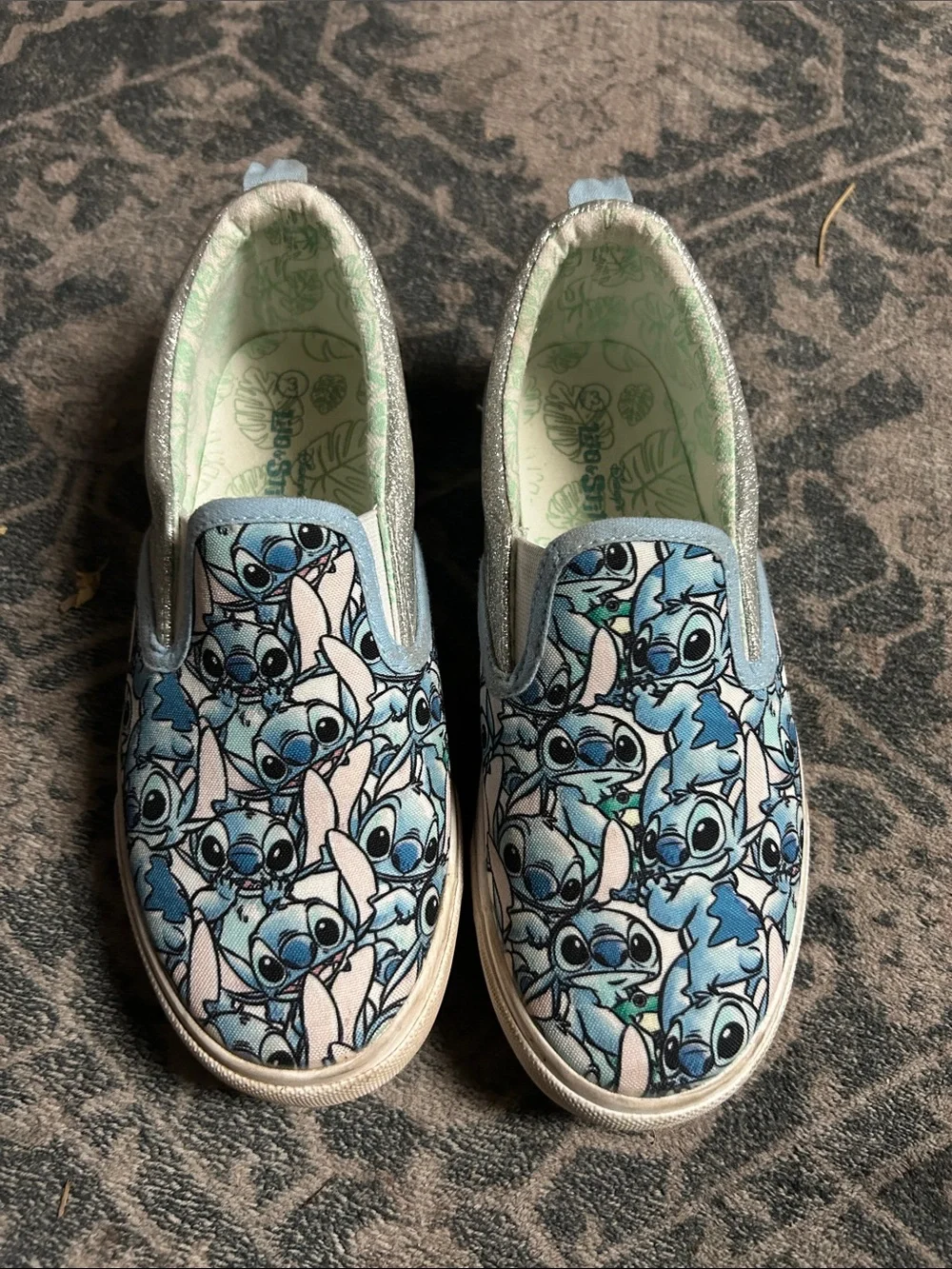 Blue Character Slip-On Kids Sneakers